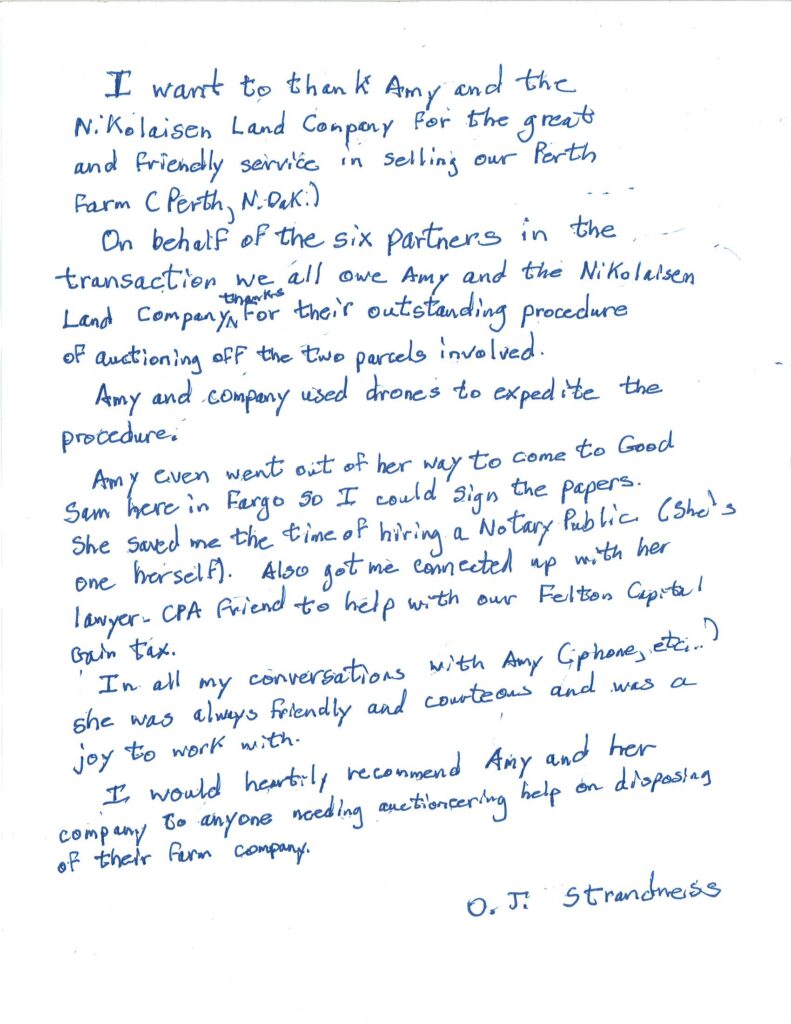 OJ Strandness Testimonial