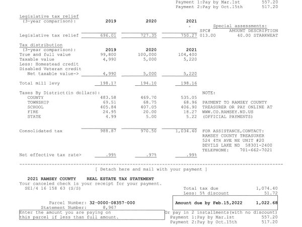 21 tax stmt ramsey co land auction